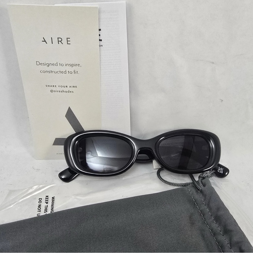 Aire Calisto Cat Eye Sunglasses Black Women’s Designer Shades UV Protection